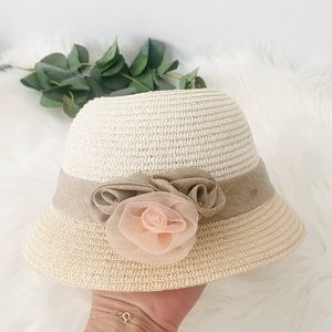 Toddler Girl Organza Flower Fedora, Size 3-4y